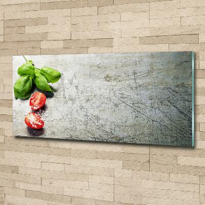 Quadro in vetro Pomodori e basilico