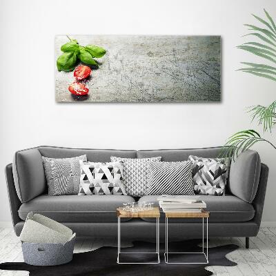 Quadro in vetro Pomodori e basilico