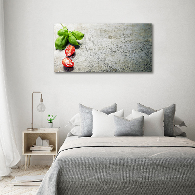 Quadro in vetro Pomodori e basilico