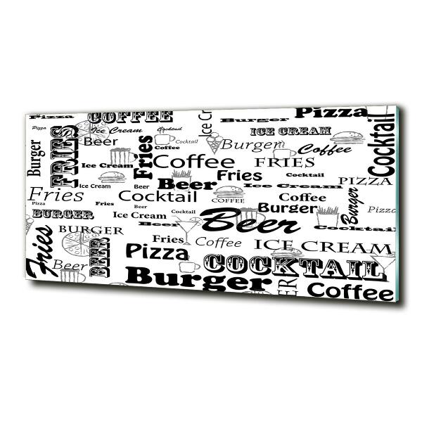 Quadro vetro Menù del ristorante