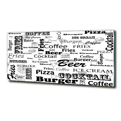 Quadro vetro Menù del ristorante