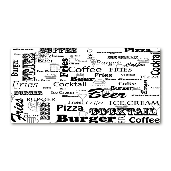 Quadro vetro Menù del ristorante