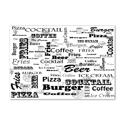 Quadro vetro Menù del ristorante