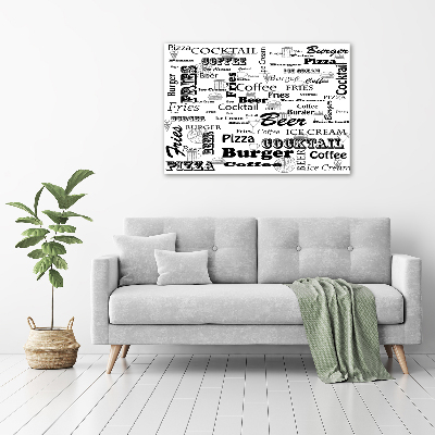 Quadro vetro Menù del ristorante