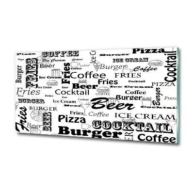 Quadro vetro Menù del ristorante