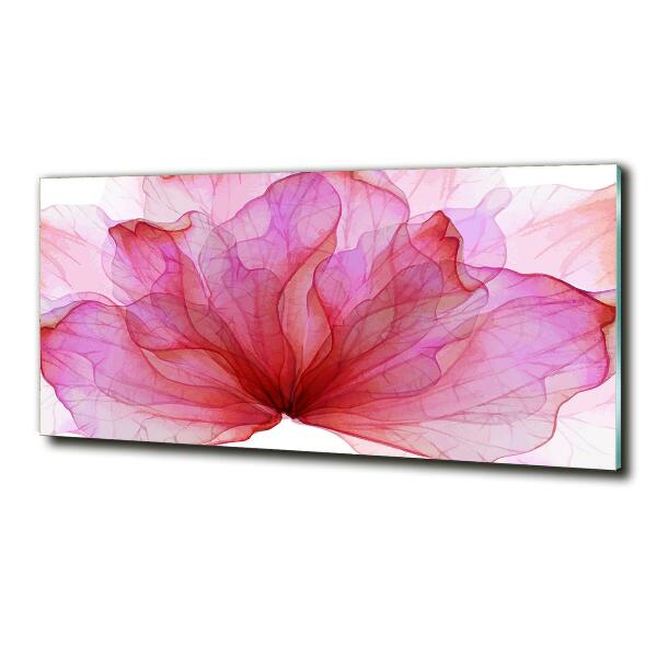 Quadro su vetro Fiore rosa