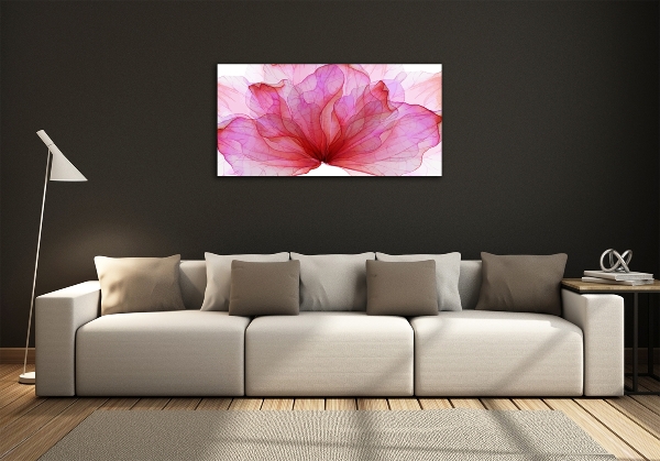 Quadro su vetro Fiore rosa