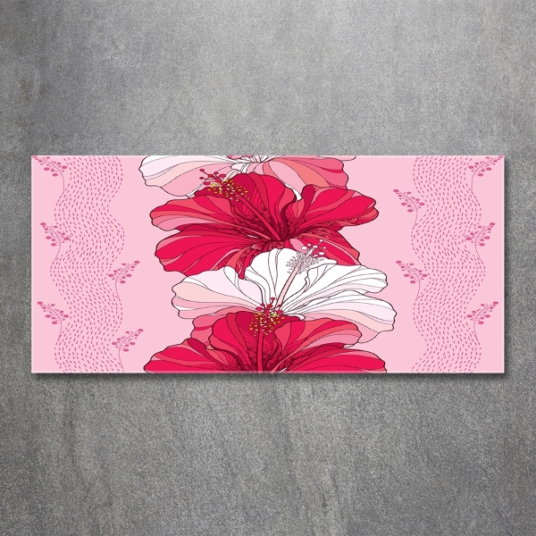 Quadro in verde Fiori hawaiani