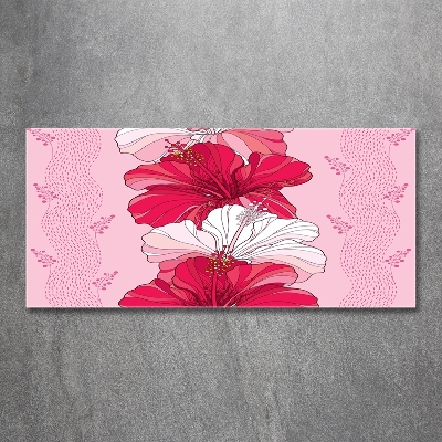 Quadro in verde Fiori hawaiani