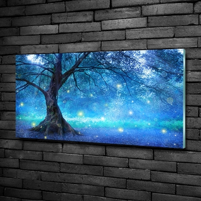 Quadro su vetro Foresta misteriosa