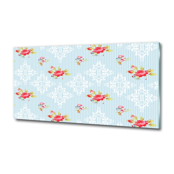 Quadro su vetro Rose e ornamenti