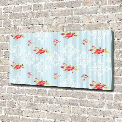 Quadro su vetro Rose e ornamenti