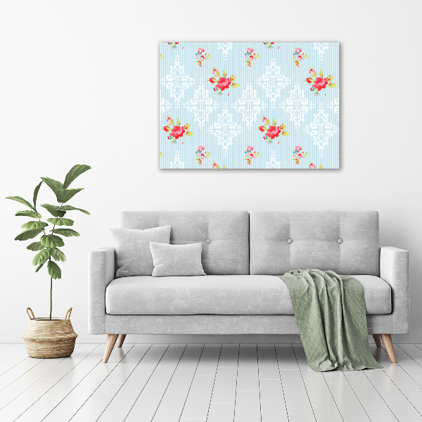 Quadro su vetro Rose e ornamenti