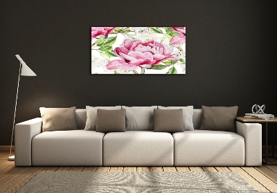 Quadro in vetro Peonie