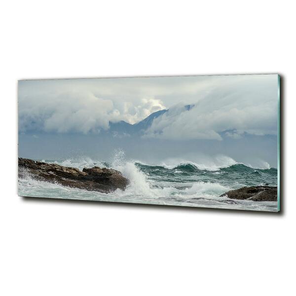 Quadro in vetro Mare agitato
