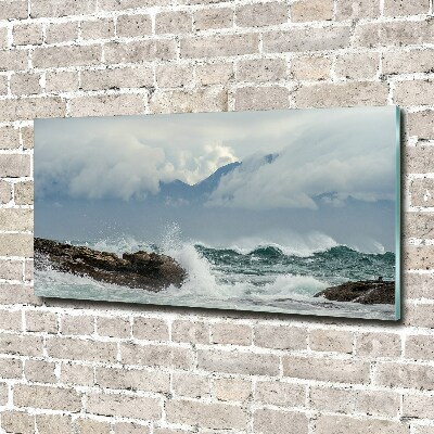 Quadro in vetro Mare agitato