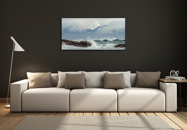 Quadro in vetro Mare agitato