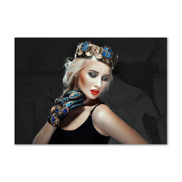 Quadro vetro La donna con la corona