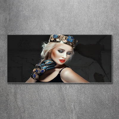 Quadro vetro La donna con la corona