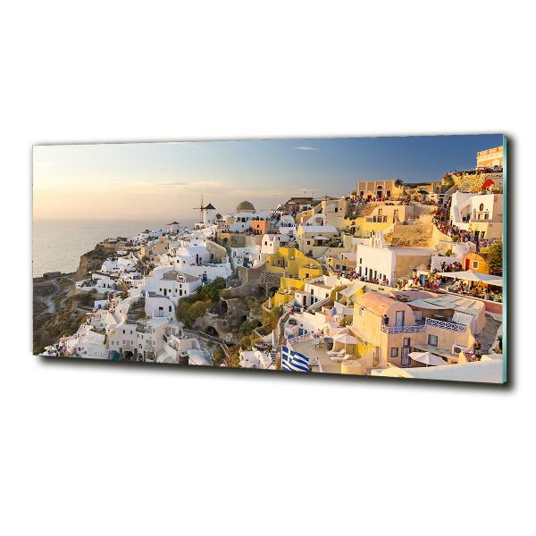 Quadro vetro Santorini, Grecia
