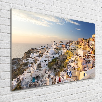 Quadro vetro Santorini, Grecia