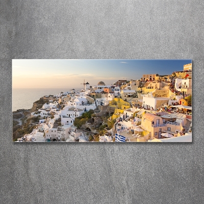 Quadro vetro Santorini, Grecia