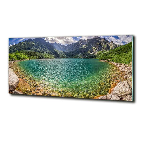 Quadro su vetro Lago tra le montagne
