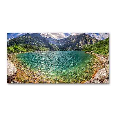 Quadro su vetro Lago tra le montagne