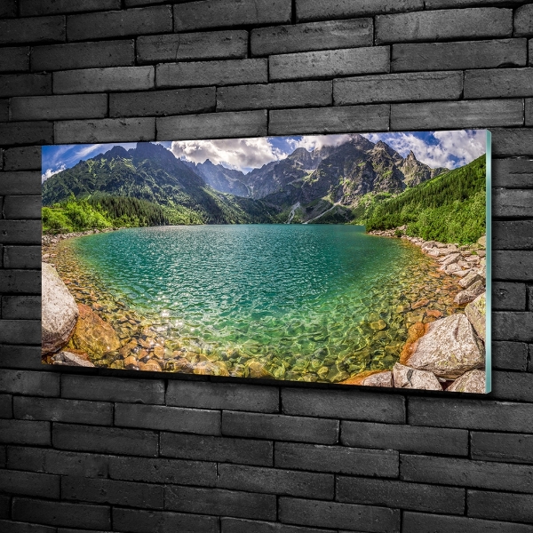 Quadro su vetro Lago tra le montagne