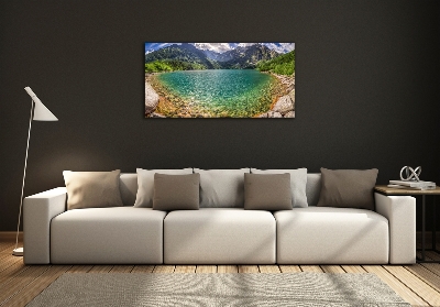 Quadro su vetro Lago tra le montagne