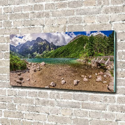 Quadro vetro Lago tra le montagne