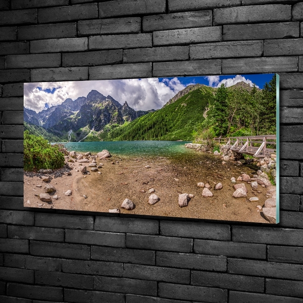 Quadro vetro Lago tra le montagne