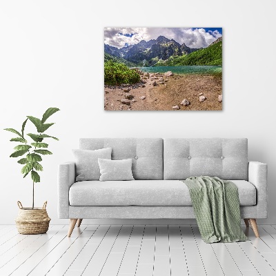 Quadro vetro Lago tra le montagne