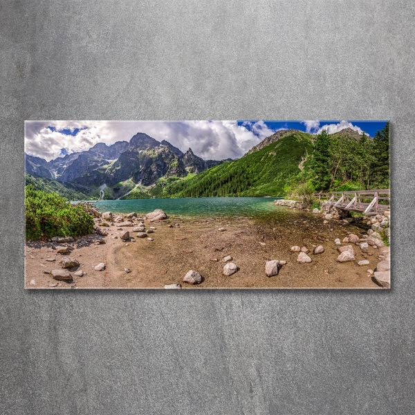 Quadro vetro Lago tra le montagne