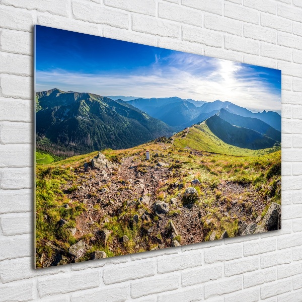 Quadro su vetro Panorama montano