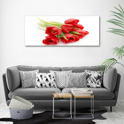 Quadro vetro Fiore rosso