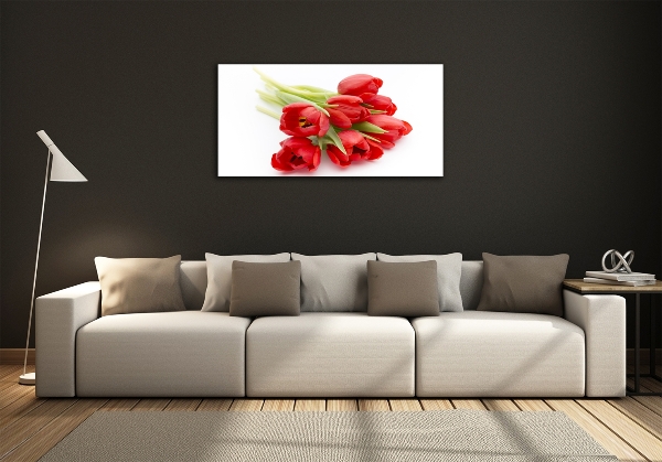 Quadro vetro Fiore rosso