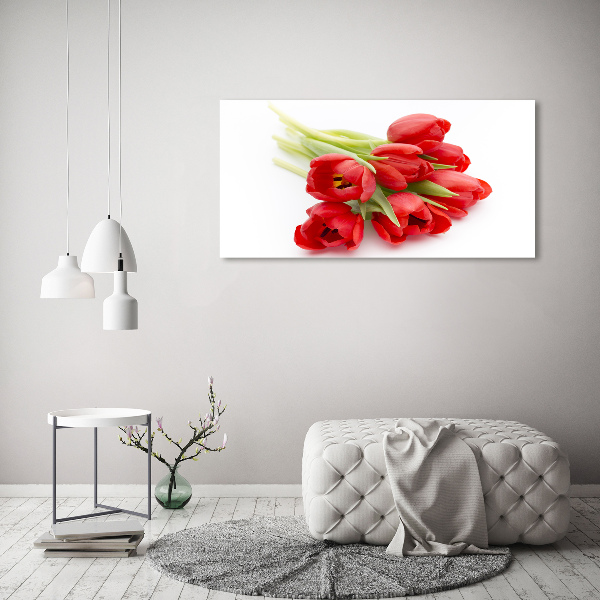 Quadro vetro Fiore rosso