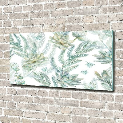 Quadro vetro Fiori e foglie