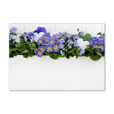 Quadro su vetro Fiori blu
