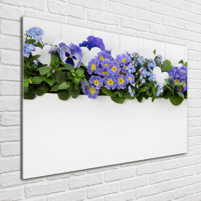 Quadro su vetro Fiori blu
