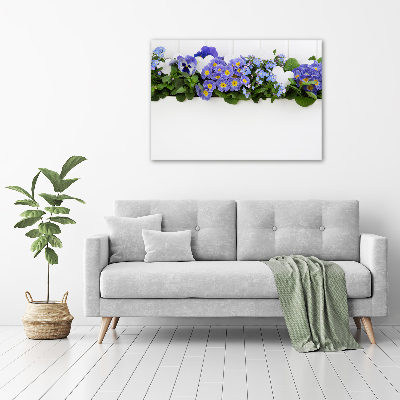 Quadro su vetro Fiori blu
