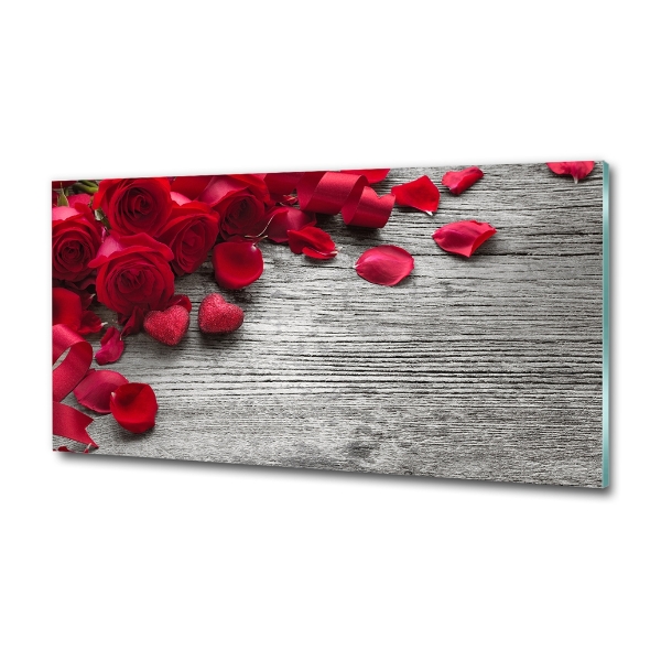 Quadro su vetro Rose rosse