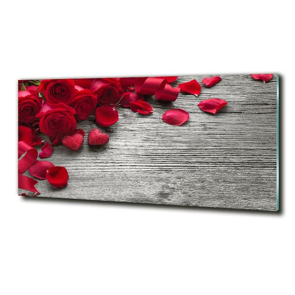 Quadro su vetro Rose rosse