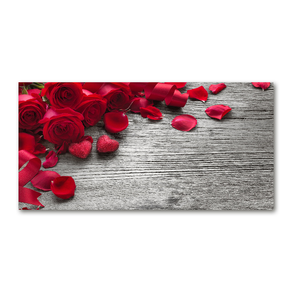 Quadro su vetro Rose rosse
