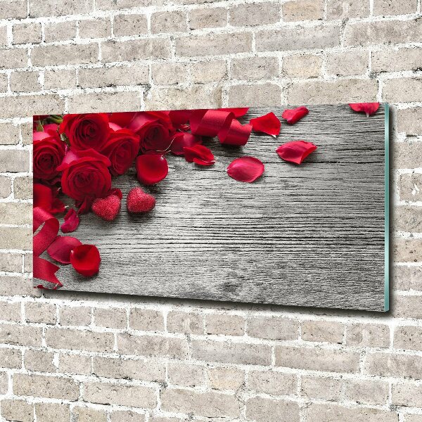 Quadro su vetro Rose rosse