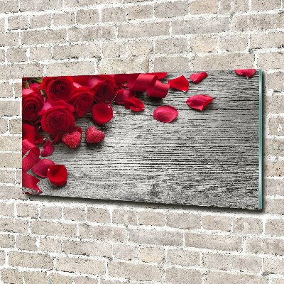 Quadro su vetro Rose rosse