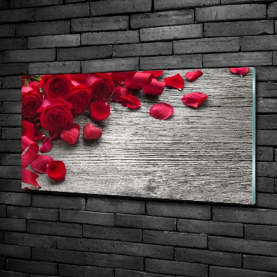 Quadro su vetro Rose rosse