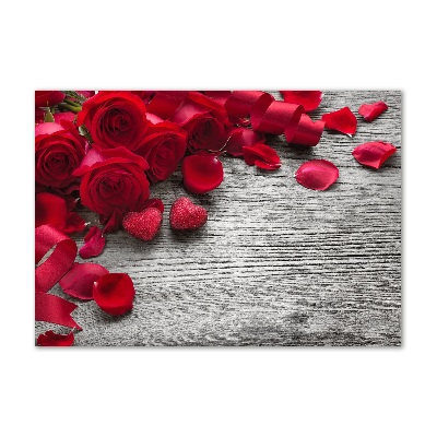 Quadro su vetro Rose rosse