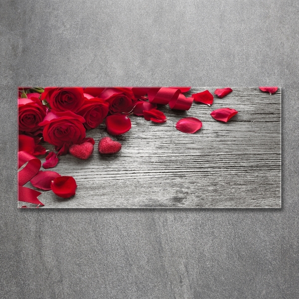 Quadro su vetro Rose rosse